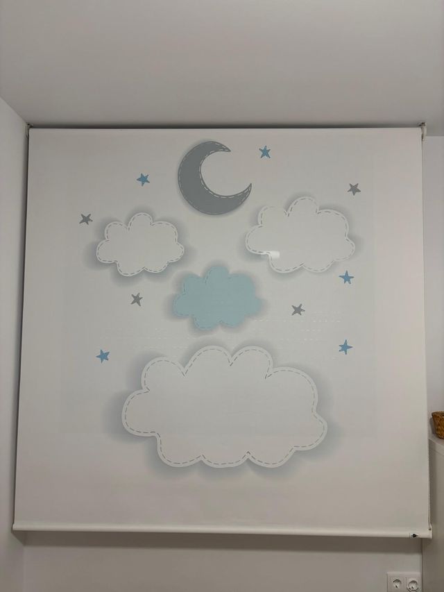 Estor infantil nubes y luna