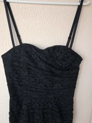 Vestido negro sandro encaje