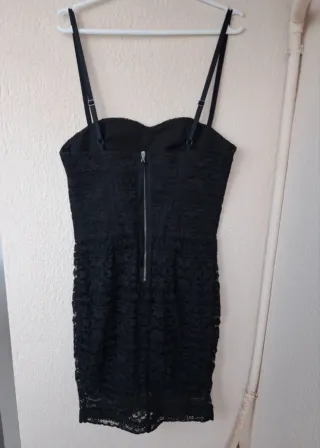 Vestido negro sandro encaje