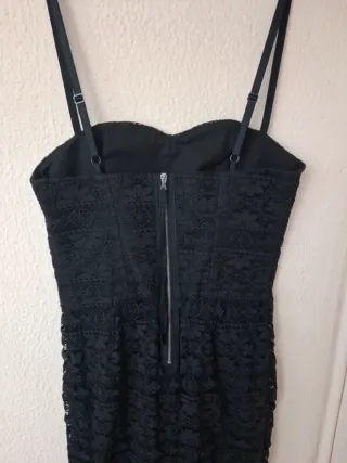 Vestido negro sandro encaje