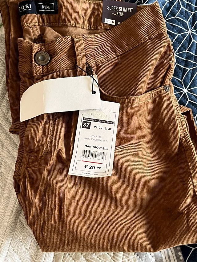 Pantalones Tiffosi hombre marrones talla L