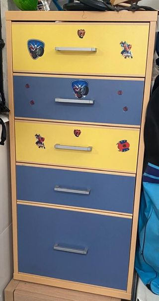 Cassettiera per bambini con 6 cassetti
