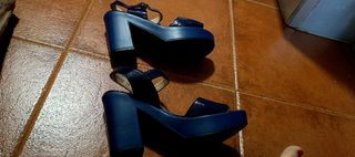 Sandalias de tacón negras talla 36