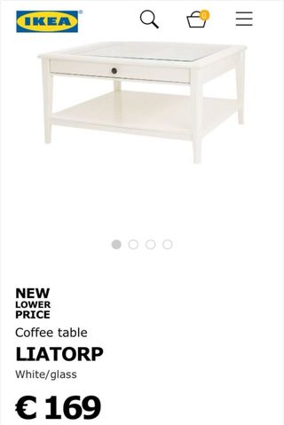 Mesa de centro Liatorp Ikea blanca