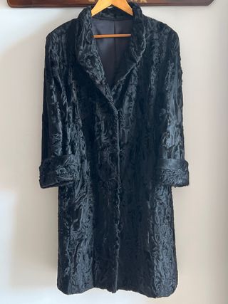 Abrigo Dasco Negro Piel