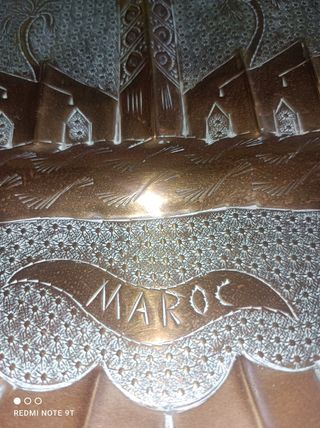 Pareja Platos Decorativos Metal Egipcio y Marroquí