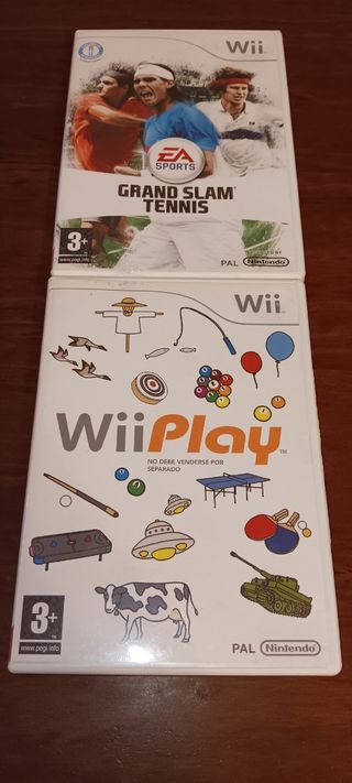 2 Juegos Wii: Grand Slam Tennis y Wii Play