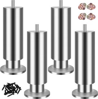 4 Patas Muebles Acero Inoxidable 12cm