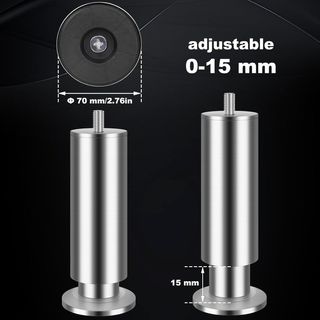 4 Patas Muebles Acero Inoxidable 12cm
