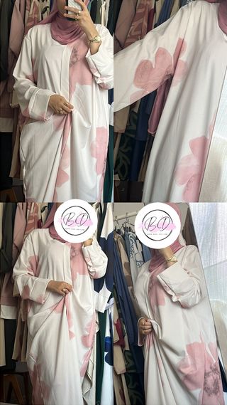 Ropa floral blanca y rosa talla única