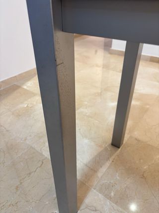 Mesa de cocina metal y cristal