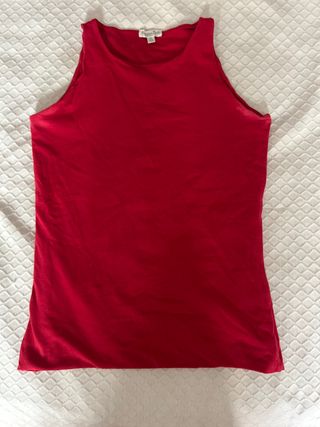 Camiseta sin mangas Massimo Dutti Rojo