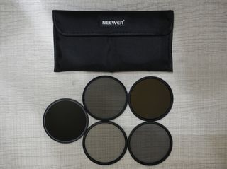 Kit 5 filtros redondos 77mm rosca CPL+ND