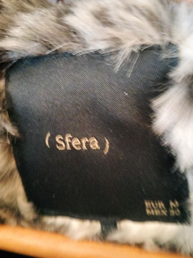 Chaquetón pelo leopardo gris-negro