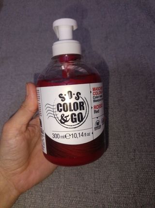 SOS Color & Go Mascarilla Color Rojo 300ml.