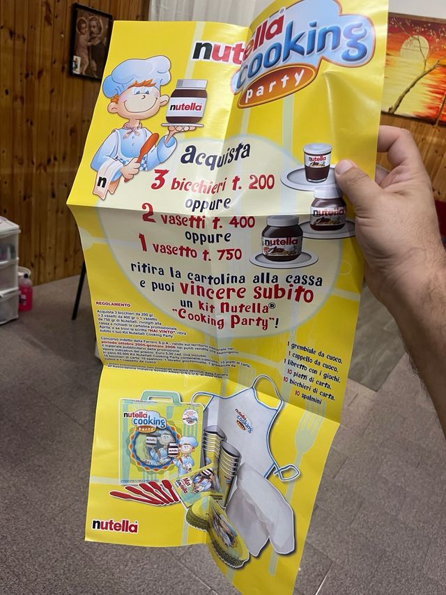 Rarissima confezione Nutella Cooking Party