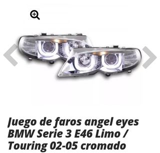 Faros Angel Eyes BMW Serie 3 E46 Cromado