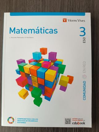 Libro SIN ESTRENAR Matemáticas 3 ESO Vicens Vives