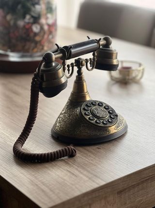 Teléfono Antiguo Vintage Dorado