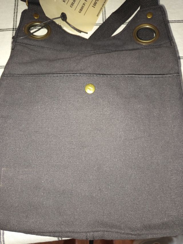 Bandolera Converse Negra Rayas Blancas