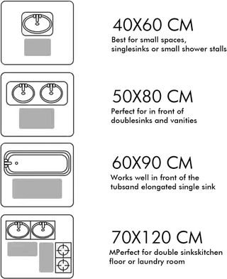 Alfombra de Baño Antideslizante 70x120 cm