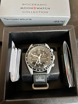 Omega Bioceramic Moonswatch Negro/Blanco