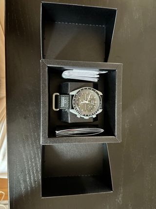 Omega Bioceramic Moonswatch Negro/Blanco