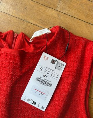 Vestido Zara Rojo elegante coctel - Talla S Nuevo