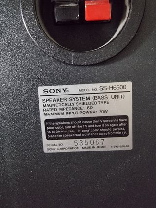 Altavoces Sony SS-H6600