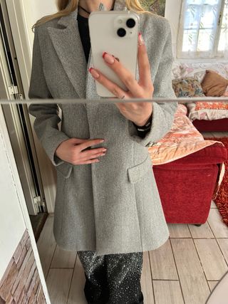 Cappotto lungo donna grigio