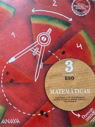 Libro Matemáticas 3 ESO Anaya