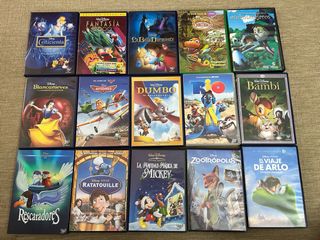 Lote Películas Disney DVD Infantil Español