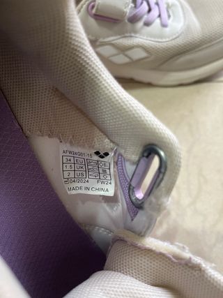 Scarpe Arena bambina viola e grigio chiaro