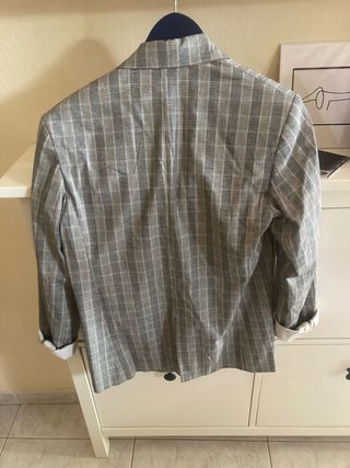 Americana cuadros Mango Talla S