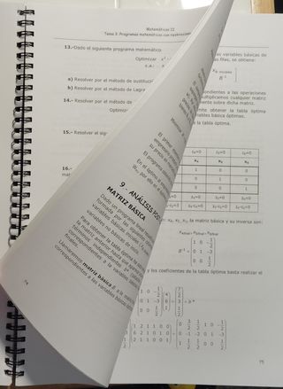 Matemáticas II, Manual para los grados económicos 