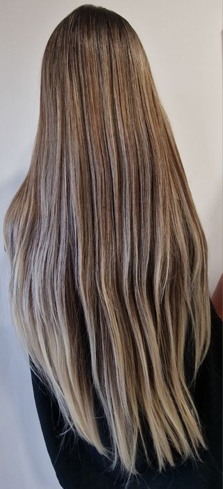 Peluca Lace Front Castaño con rubio 