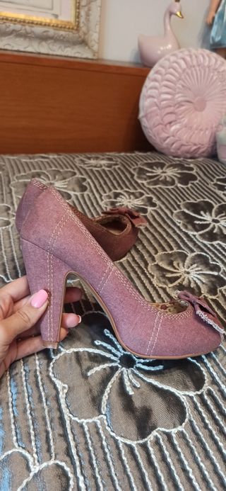 Zapatos de tacón rosa talla 36
