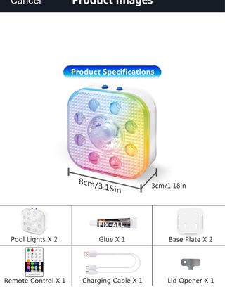 Luci a LED sommergibili per piscina/deco usate