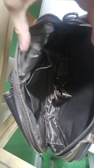 Bolso bandolera de piel para hombre cuero genuino