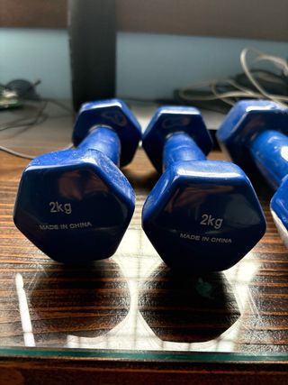 Pesas azules 2kg y 3kg