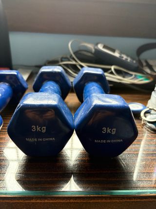 Pesas azules 2kg y 3kg