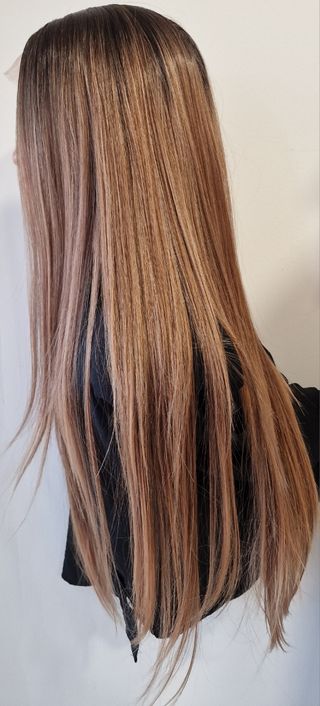 Peluca Lace Front Marrón Oscuro y Claro