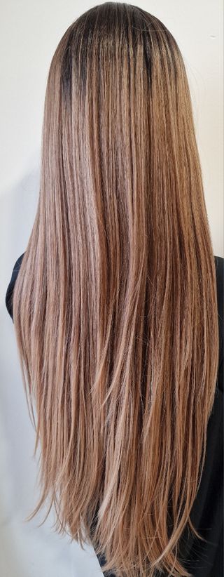Peluca Lace Front Marrón Oscuro y Claro