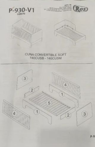 Cuna convertible Ros P-930-V1