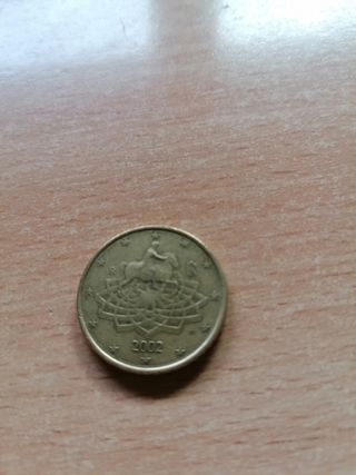 MONEDA 50 CÉNTIMOS CABALLO 
Año 2002