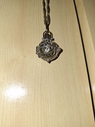 Collar Llamador de Ángeles Plata oscura
