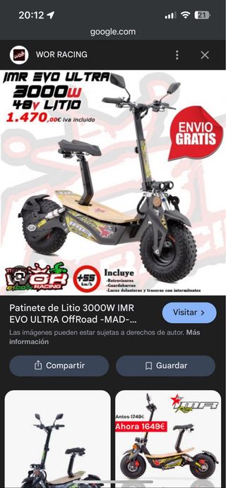 Patinete Eléctrico IMR 3000W