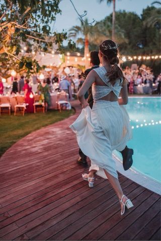 Vestido de Novia Encaje Espalda Cruzada
