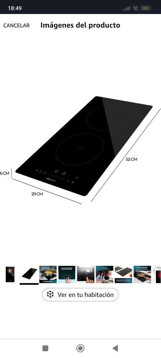 CecotecPlaca de Inducción 2 FuegosBoleroSquad12100