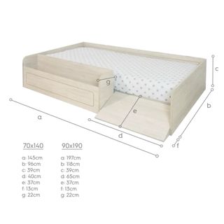 Cama Montessori con Juguetero y Rampa